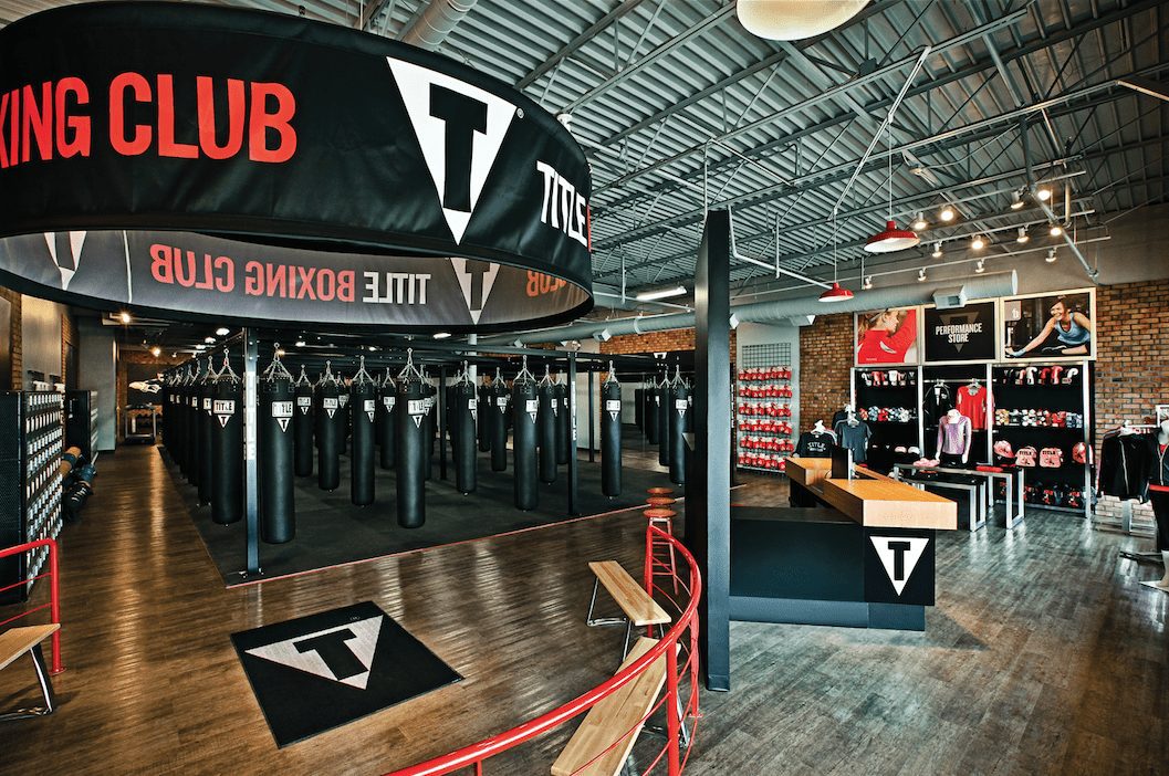 Inside a TITLE Boxing Club location.