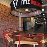 A TITLE Boxing Club stretching area.